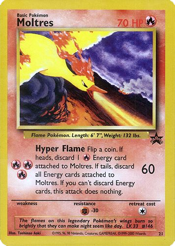 Incorrect Illustrator Moltres (21/Wizards Black Star English Promo 