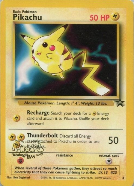  Pokemon Movie Promo Card Set of 4 Electabuzz, Dragonite,  Pikachu, and Mewtwo : Toys & Games