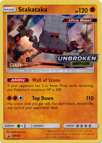 Staff Stakataka SM180 English Promo Pokumon
