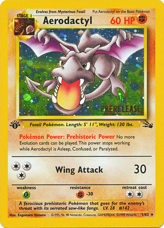 Fossil Aerodactyl and it's Various Printings 