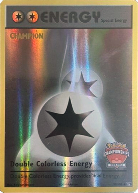 Double Colorless Energy Staff Oceania International Championships Promo Pokemon