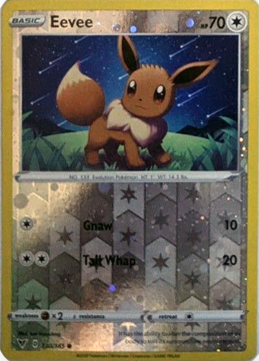 Eevee Giant Pokemon Card Print 